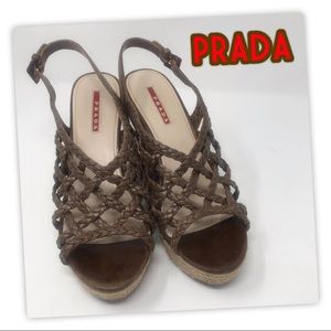 Amazing EUC Prada Wedges ❤️ HELLLOOOO Summer! 👗☀️